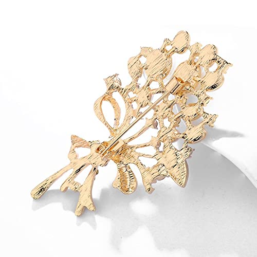 SANNIDHI Alloy and Diamond Brooch Fashionable Alloy and Diamond Brooch for Women & Girl SANNIDHI Alloy and Diamond Brooch Fashionable Alloy and Diamond Brooch for Women & Girl